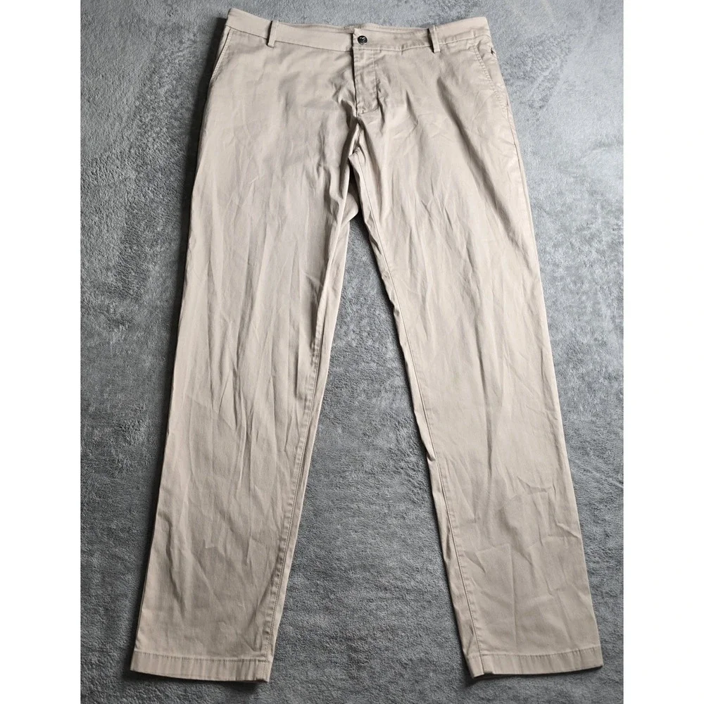 Birddogs Pants Mens 36x32 (31) Tan 6-Pocket Stretch Chinos Golf Travel Preppy